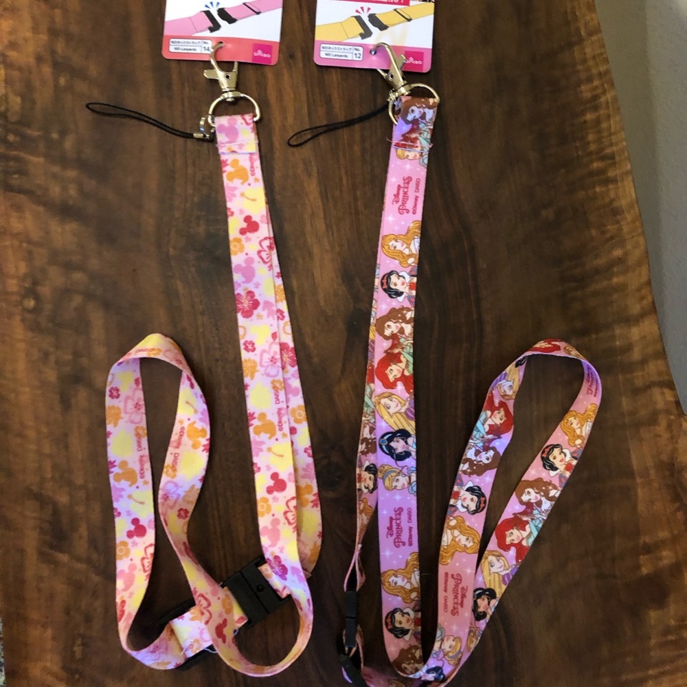 NWT 2-Disney Princess & Minnie Lanyards